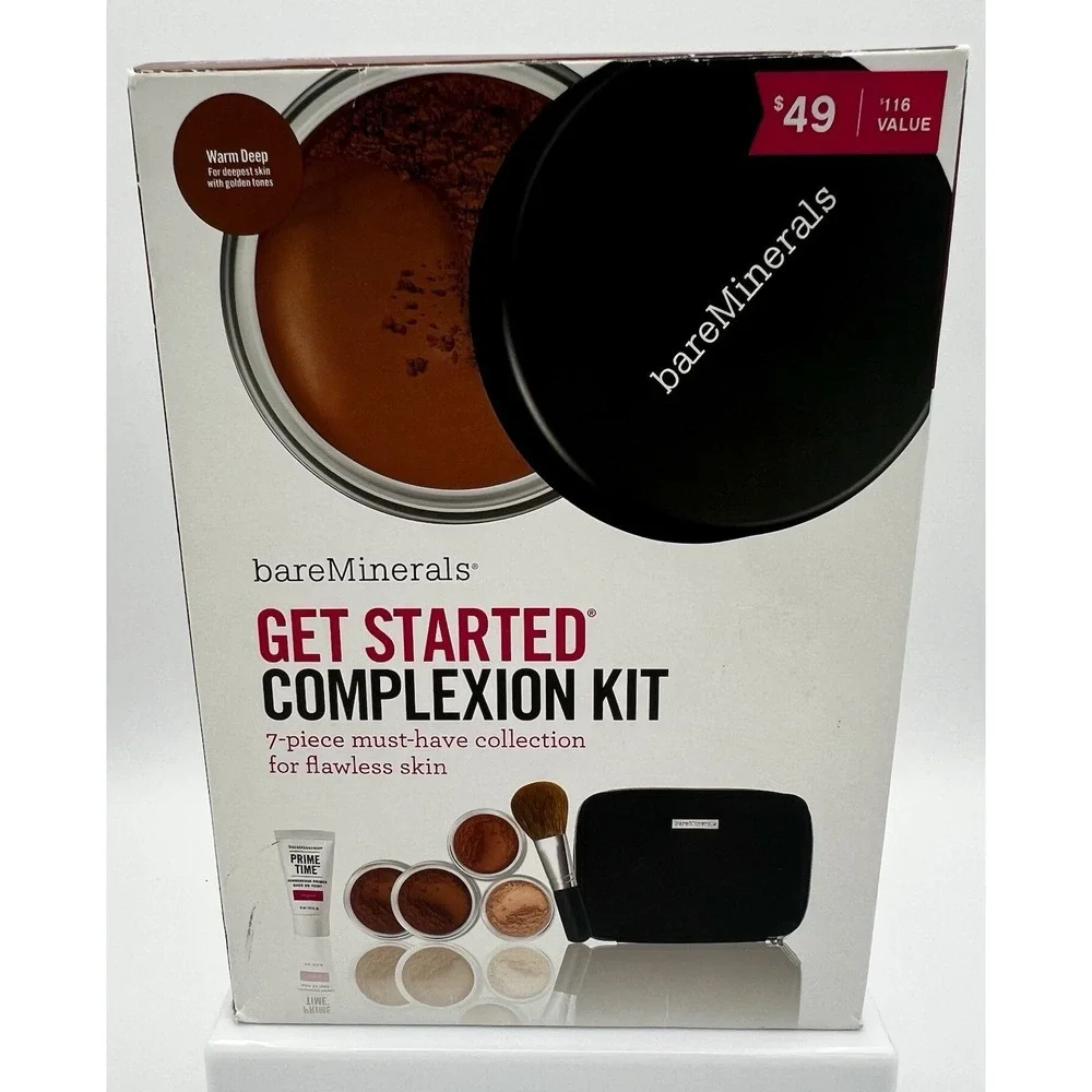 Bare Minerals Get‎ Started Complexion Kit Warm Deep 7 Piece New All Sealed